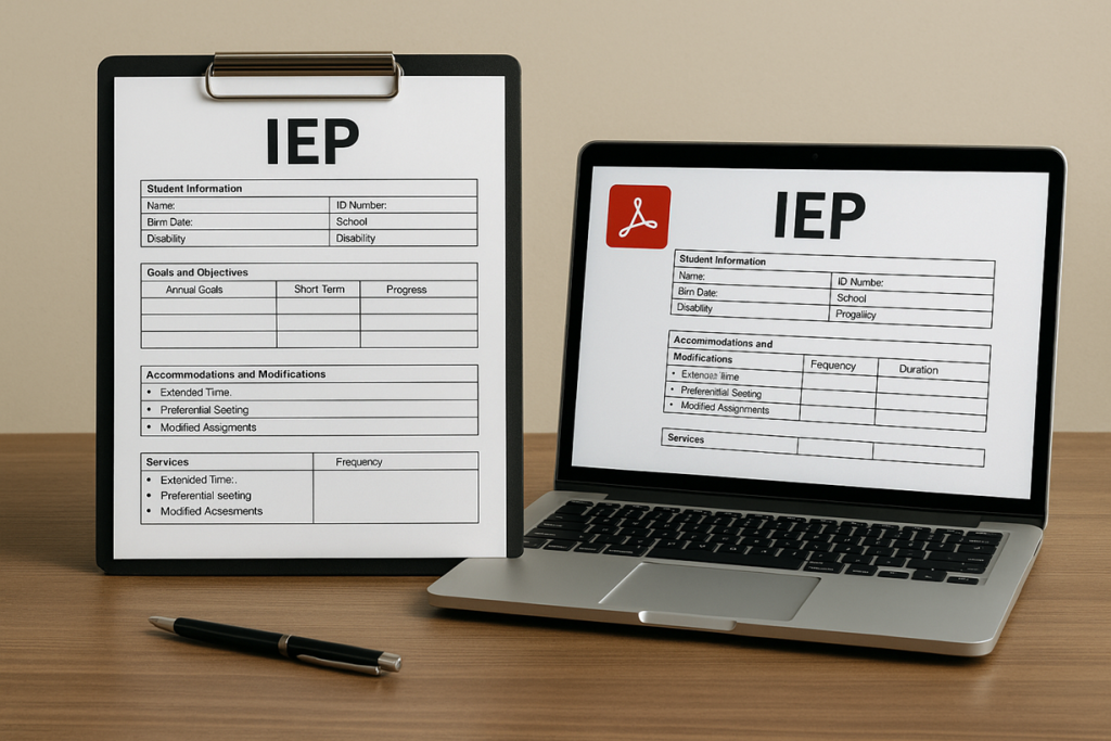 How Schools Use PDF-Based IEP Documents to Support Students With Special Needs